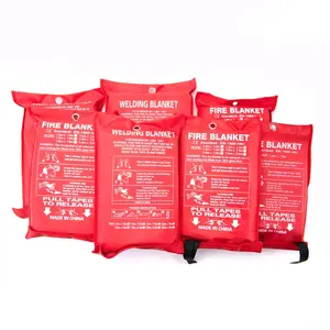 High Quality 1*1m Portable Kitchen Fire Blanket Emergency Fire Blankets