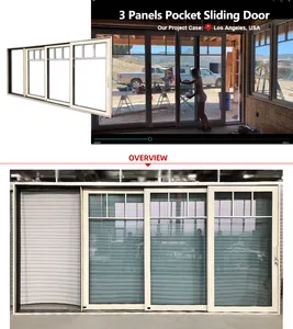 Fully Tempered Heavy Duty Lift And Sliding Doors Multi Track Design Patio Doors For Exterior Use