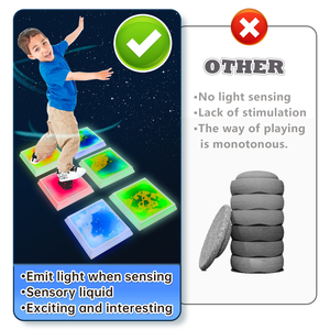 Cảm ứng-kích hoạt ánh sáng-up bước đá của trẻ em cân bằng phát triển & phối hợp cảm giác đồ chơi trong nhà LED lỏng bước đá - Product Image 5