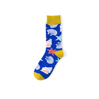Happy Sox Ocrean Art Fashion Fish Shell Seastar Coral Cotton Crew Chaussettes pour hommes