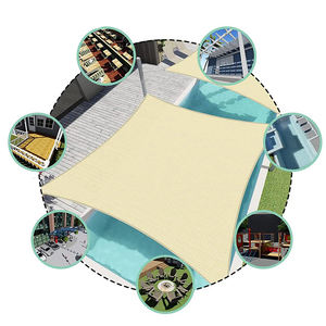 Voile d'ombrage 6x6x6m pour patio extérieur, <span class=keywords><strong>pergola</strong></span>, abri <span class=keywords><strong>de</strong></span> voiture, allée, en tissu tricoté HDPE unique beige, type Malla Sombra - Product Image 2