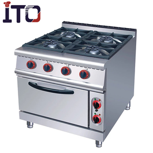 Cucina a Gas Commerciale a 4 Fuochi con <span class=keywords><strong>Griglia</strong></span> in Pietra <span class=keywords><strong>Lavica</strong></span> e Forno - Product Image 2