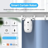 Robot Tirai Mini Rumah Pintar Penggerak Elektrik Sensor WiFi Sakelar Pengatur Waktu Suara Cocok untuk Kantor Kamar Tidur
