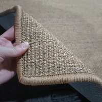 Feuerhemmender Natürlicher Sisal-Teppich Umweltfreundlicher Rutschfester Sisal-Bodenteppich für Schlafzimmer Wohnzimmer Gebetsraum Büro Studio Treppen