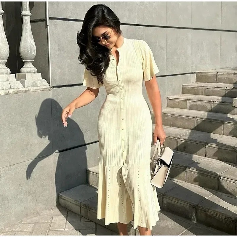 Buy In Bulk Contrast Colour Dress Plunge Neck Style | Alibaba.com