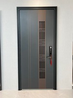 Porte de sécurité en aluminium durable, résistante aux balles, anti-effraction, à ouverture coulissante pour maison, villa, appartement, hôtel