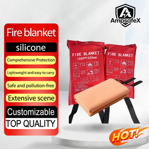 Manta Ignífuga de Silicona de Doble Cara 1.5m*1.5m |   Manta Ignífuga de Fibra de Vidrio Reforzada con Goma Resistente al Calor - Product Image 1
