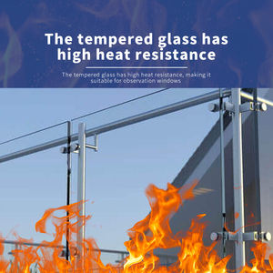 Ringhiera in Alluminio Contemporanea con Vetro Temperato Trasparente, Barriera di Sicurezza per Balconi Esterni, Resistente alla Ruggine e Impermeabile, per Ville e Appartamenti, Personalizzabile - Product Image 3