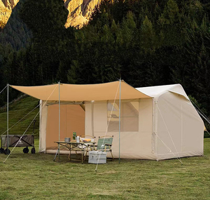 Due camere due sale campeggio all'aperto tenda gonfiabile portatile resistente alla pioggia per il turismo senza costruzione - Product Image 2