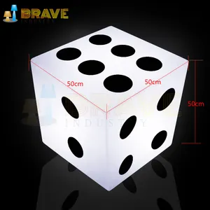 Led cube lighting seat rechargeable led cube illuminated plastic led cube chair light