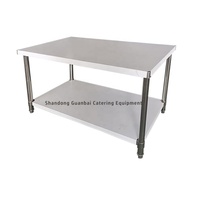 Tables de travail en métal robustes en acier inoxydable 304 avec revêtement autonettoyant pour comptoirs de cuisine et hôtels