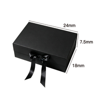 Boîte cadeau de luxe pliable à fermeture magnétique avec ruban en satin, emballage rigide personnalisé pour vêtements, bijoux, cadeaux de mariage