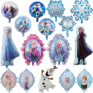 Série Frozen Décorations d'Halloween Feuille d'aluminium Elsa <span class=keywords><strong>Anna</strong></span> Olaf Ballons flocon de neige pour les anniversaires de Noël/Nouvel An - Product Image 1