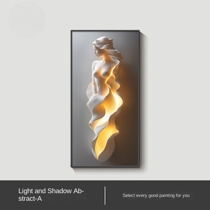 Hiện đại ánh sáng sang trọng lối vào cửa hiên trang trí trừu tượng hành lang treo sơn nâng cao cứu trợ tường đèn vải hỗ trợ - Product Image 6