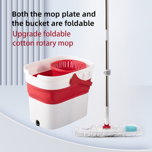 Kit Mop Rotante Pieghevole BOOMJOY per Pulizia Pavimenti Interni con Secchio in Plastica e Sistema Rotante a 360° - Product Image 3