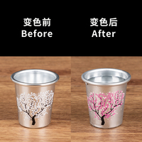 LOKYO – Nouveaux gobelets en aluminium personnalisés de 450 ml, design unique, changeant de couleur, réutilisables pour eau froide, vente en gros