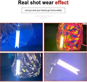 Équipement réfléchissant de sécurité pour la course nocturne, le cyclisme et la marche en extérieur, pendentif réflecteur en PVC polyvalent, porte-clés, signalisation d'avertissement haute visibilité - Product Image 3