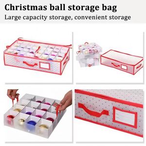 Bolsa de Almacenamiento para Árbol de Navidad 2024, Venta al por Mayor, Contenedor con Compartimentos, Caja de Almacenamiento para Accesorios Navideños - Product Image 6