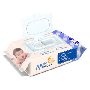 Suministro de Fábrica <span class=keywords><strong>Toallitas</strong></span> Húmedas para Bebé 80 Piezas para Recién Nacido Productos para Bebé <span class=keywords><strong>Toallitas</strong></span> de Agua - Product Image 4