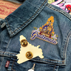 Üretici tedarikçi toplu Metal el sanatları yumuşak emaye iğne özel Logo şirketi broş döküm tekniği Guatemala - Product Image 6