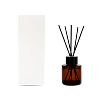 Diffuseur de parfum rond en bois de luxe, couleur ambre, sans alcool, fait main, pour décoration intérieure, bouteille vide, logo personnalisé, désodorisant d'ambiance