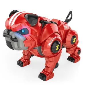 Global Funhood mainan Robot Remote Control, mainan anjing Bulldog dengan fungsi sentuh kontrol sentuh mainan Robot Rc anjing untuk anak-anak