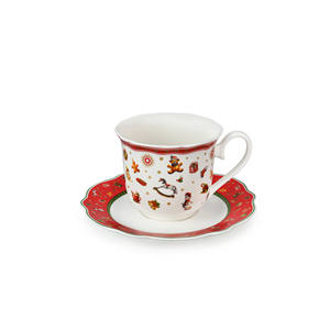 Nuovo stile Vintage 20 pz Santa dely Bone China piatto Set a forma di onda a forma di onda per la festa di casa uso ristorante di nozze - Product Image 6