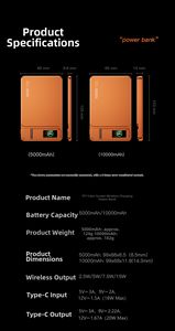 <span class=keywords><strong>Cargador</strong></span> Portátil Magnético Inalámbrico con Pantalla TFT, Delgado, Personalizable, 3 en 1, Mini Espejo, con Soporte Integrado, 5000 mAh, para iPhone - Product Image 6