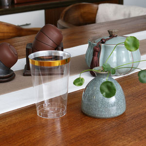 แก้วพลาสติกขอบทอง 12 ออนซ์ ขายส่งยอดนิยมจาก Amazon ปี <span class=keywords><strong>2021</strong></span> สำหรับงานแต่งงาน - Product Image 3