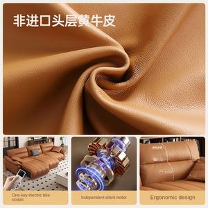 Canapé-<span class=keywords><strong>lit</strong></span> électrique télescopique rétractable à commande à distance, sans distance murale, multifonctionnel, cadre en bois massif, <span class=keywords><strong>lit</strong></span> en cuir pour - Product Image 2