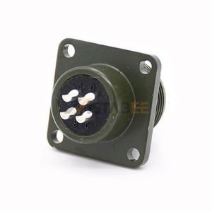 Conector MS3102A MS3106A 10SL-2 MS5015, Receptáculo de Montaje en Caja de 1 y 4 Pines, Plateado, Enchufe Recto MIL-DTL-5015 13A - Product Image 5