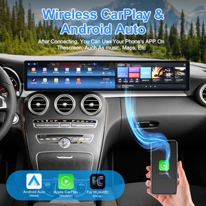 Navihua Autoradio Android con Schermo Largo 26,2 Pollici, Carplay, Android Auto, Navigazione GPS per <span class=keywords><strong>Mercedes</strong></span> Benz Classe C W205 GLC GLA CLA <span class=keywords><strong>A</strong></span> E - Product Image 3