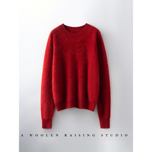 Nouveautés – Pull en <span class=keywords><strong>cachemire</strong></span> brossé de haute qualité, tricoté plat, séchage rapide, respirant, doux, en fil naturel, manches longues, coupe ample - Product Image 5