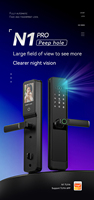 Kunci Pintu Digital Metal SINNOVO WiFi Tanpa Kunci, Smart Home, Sidik Jari, Kartu RFID, Biometrik, Buka Kunci Data Cloud, Tuya Smart Lock