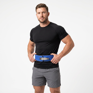 Custom Logo Cowhide Leather Heavy Duty Buckle Gym <b>Belt</b> for Powerlifting Weight Training 10mm 13mm - Product Image 1