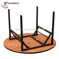 Table ronde moderne en PVC et métal imperméable, idéale pour les banquets, les repas en plein air, les hôtels, taille personnalisable