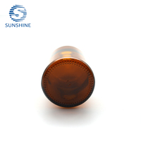 Échantillon gratuit Bouteille en verre cylindrique transparente de 100 ml en verre sodocalcique/borosilicate avec bouchon en caoutchouc et capuchon en aluminium Marque SUNSHINE