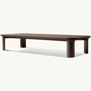 Tavolino da Caffè Rettangolare RH Lagos in Alluminio, Struttura in Alluminio Bronzo Scuro, Tavolino da Esterno Moderno e Minimalista - Product Image 3
