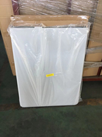 Table pliante rectangulaire portable en plastique HDPE blanc pour événements et fêtes en plein air