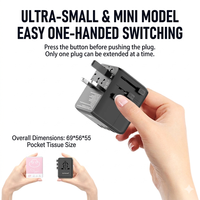 Konverter Internasional Terlaris MINI Ukuran Ringkas 17WPD Pengisi Daya Ponsel Universal Cepat untuk Perjalanan Dengan Port Usb dan Type-C