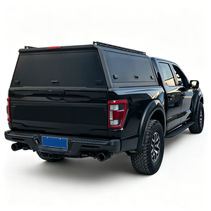Auvent de benne rétractable en alliage d'aluminium robuste pour <span class=keywords><strong>F150</strong></span>, avec rails de toit et fenêtres latérales, résistant aux intempéries, pour le camping - Product Image 1