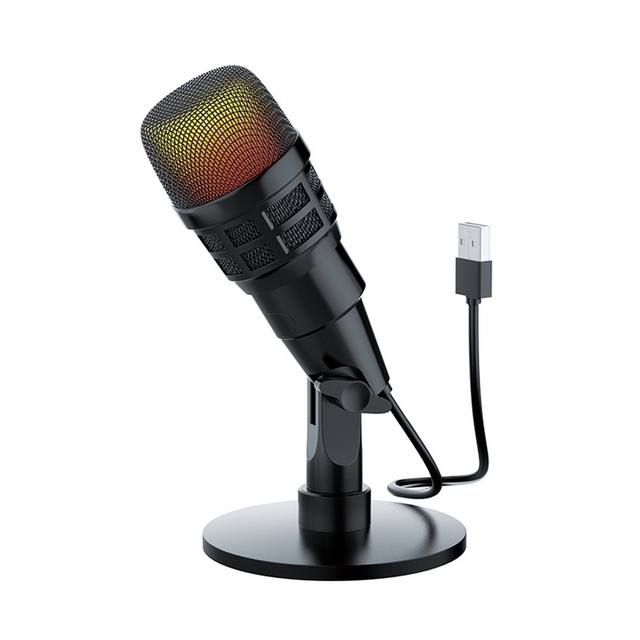 USB Condenser Microphone Plug and Play Gaming Mic for Laptop Phone Recording Live Streaming Karaoke