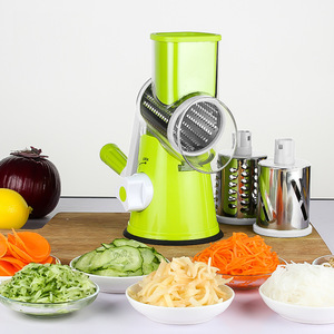 Râpe manuelle multifonctionnelle 3-en-1 en acier inoxydable pour table, <span class=keywords><strong>mandoline</strong></span>, trancheuse à tambour, coupe-légumes facile à nettoyer, en métal - Product Image 5