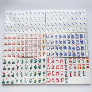 Juego de Mahjong Mini de Una Sola Capa, Blanco, Hecho a Mano con Alambre, Fichas de Acrílico, Portátil, Ecológico, Entretenimiento para Fiestas, Lujo de Alta Gama - Product Image 1