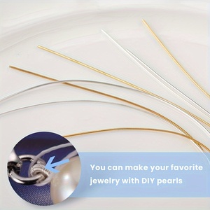 Filo Bullion Francese da 1m, Filo di Seta Inelastico <span class=keywords><strong>per</strong></span> Ricamo e Lavorazione di Perle, <span class=keywords><strong>Collane</strong></span> e Bracciali - Product Image 6