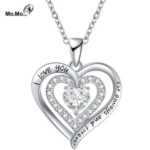Vente flash Pendentif en zircon cubique étincelant Amour éternel Collier <span class=keywords><strong>pour</strong></span> maman Cadeau <span class=keywords><strong>pour</strong></span> la fête des mères Saint-Valentin - Product Image 5