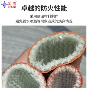 ปลอกหุ้มสายไฟทนความร้อนสูงซิลิโคนไฟเบอร์กลาส ปลอกป้องกันสายเคเบิล ปลอกหุ้มทนความร้อนสูง - Product Image 2