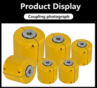 Accouplements d'arbre à cannelures de type KC, accouplement flexible à chaîne à rouleaux, engrenage de machine en acier OEM JUDE 8018, alésage 200 mm, 5000 tr/min