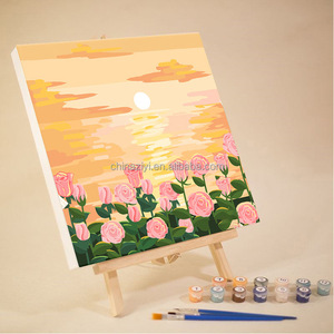 Kits de peinture par numéros sur cadre en bois pour adultes, broderie 5D complète en forme de cercle, point de croix, décoration murale pour la maison - Product Image 5