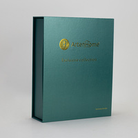 Boîte en papier rigide à fermeture magnétique de luxe personnalisée pour flacon de parfum avec emballage de boîte, noir mat, estampage or, boîte cadeau cosmétique